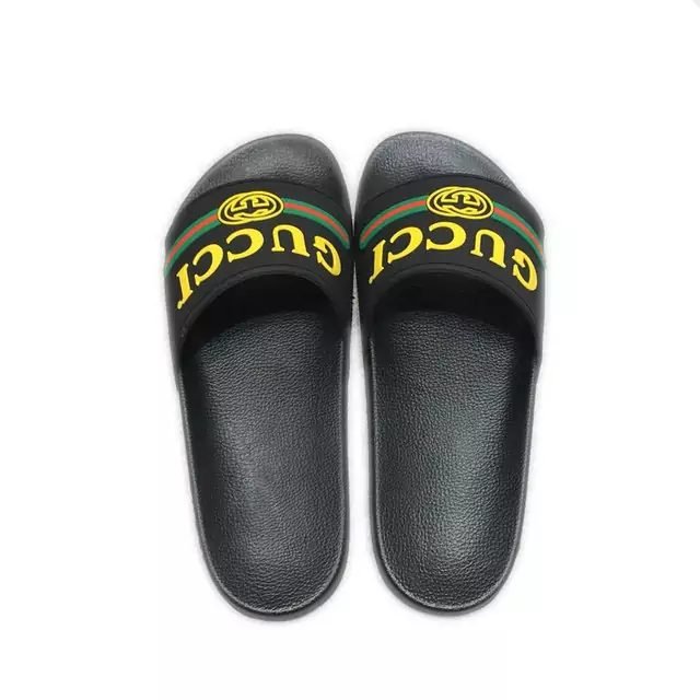 2019 slide sandals gucci new dsigner slipper gg yellow logo